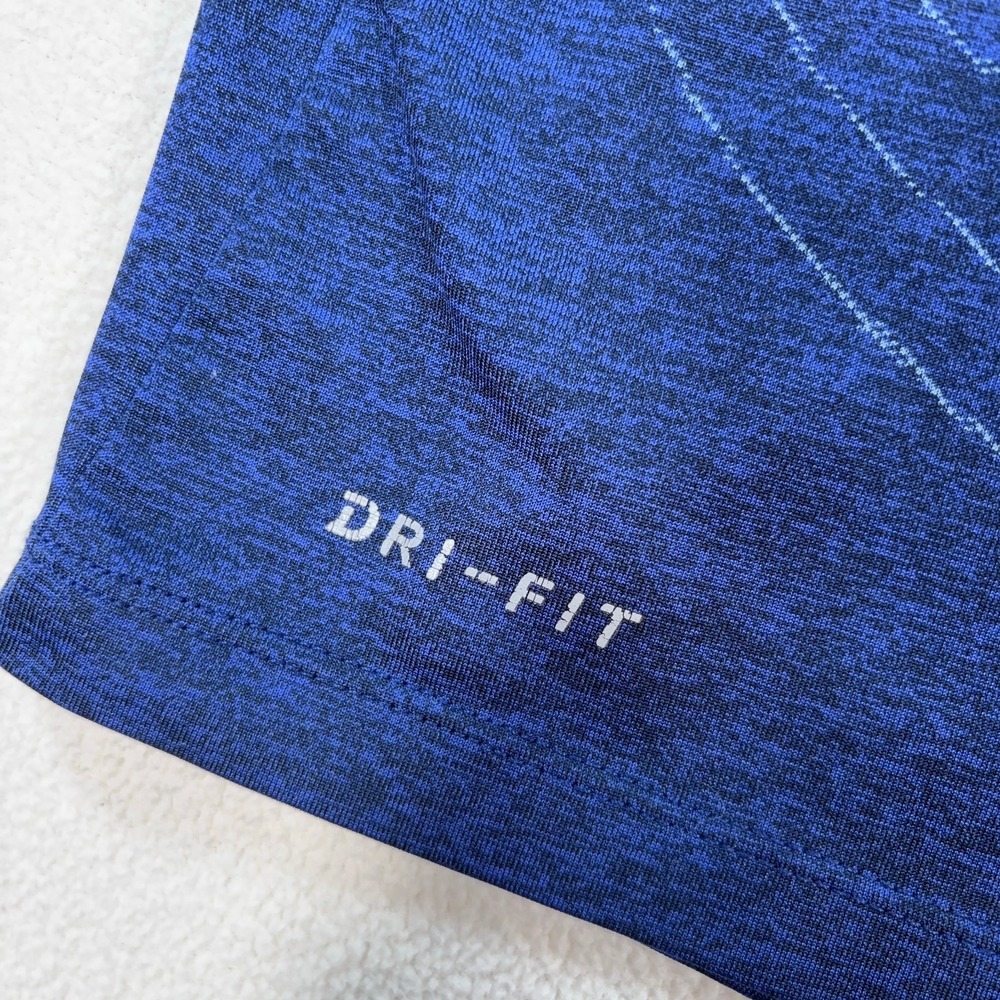 Nike Ultimate Dry Shirt Men's S Blue Geometric Dri-Fit Stretch Gym Training Top - Picture 12 of 15